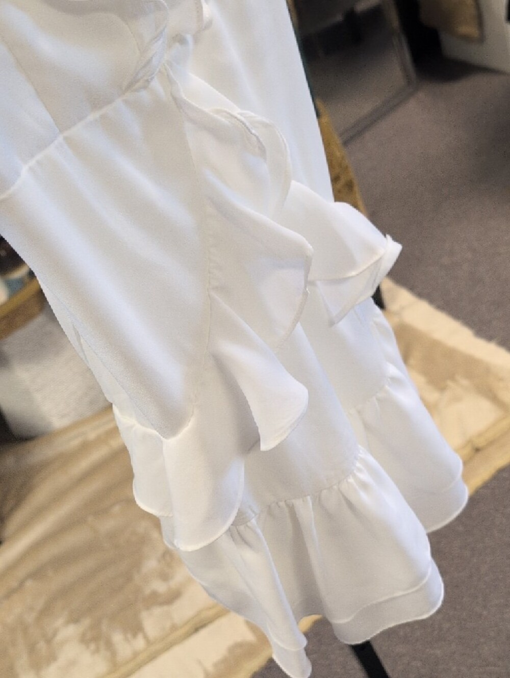 Signature8 White Ruffle Mini Dress - Picture 5 of 12